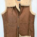 Polo Ralph Lauren Women's Brown Leather Shearling Fur Vest